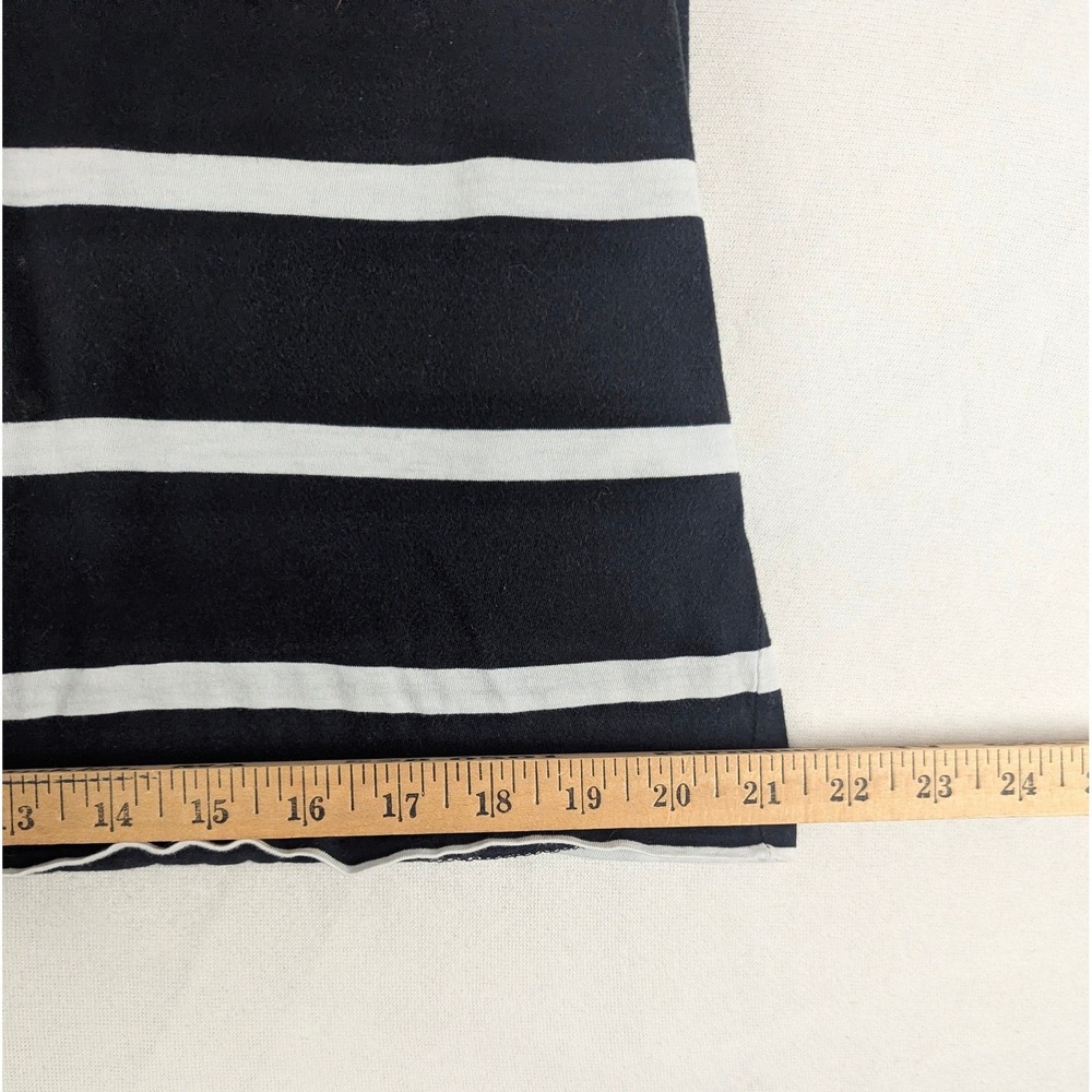 Polo Ralph Lauren Womens Navy Blue White Striped V-Neck T-Shirt XL Short Sleeve - Picture 2 of 8